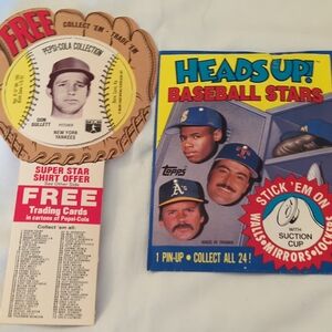 Baseball Memorabilia Topps & Pepsi Cola